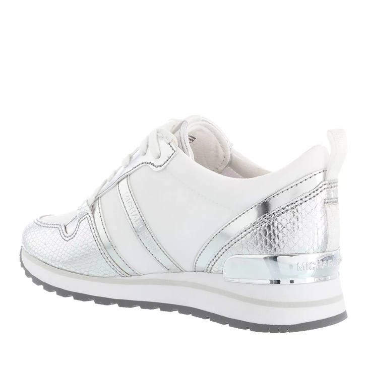 Michael kors white and silver sneakers sale