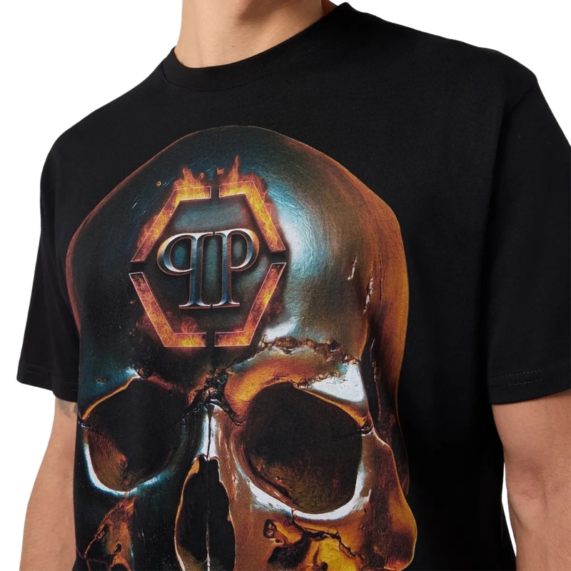 Philipp Plein T-Shirt Round Neck T-Shirt Lava Skull schwarz(Image 2)
