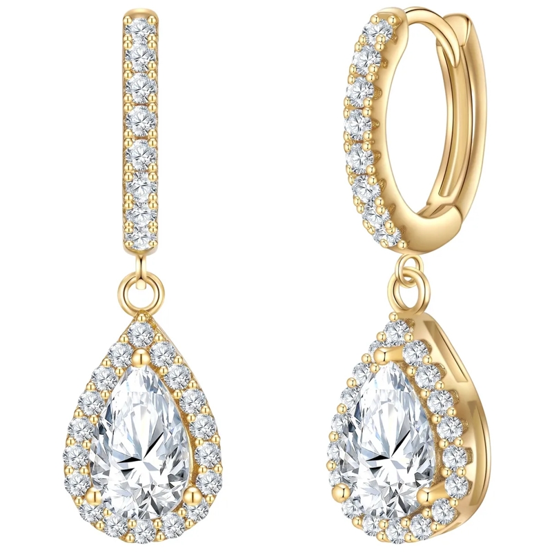 Glanzstücke München Ohrhänger Sterling Silber Creolen Zirkonia gold