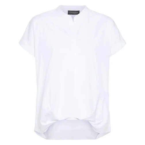 Lorena Antoniazzi Gathered Poplin Blouse White 