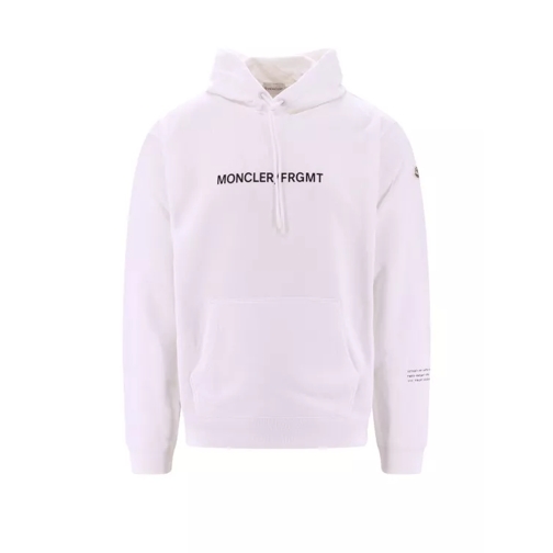 Moncler Cotton Sweatshirt With Frontal Logo White 