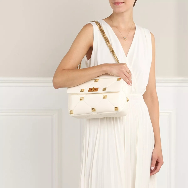 Valentino white studded bag sale