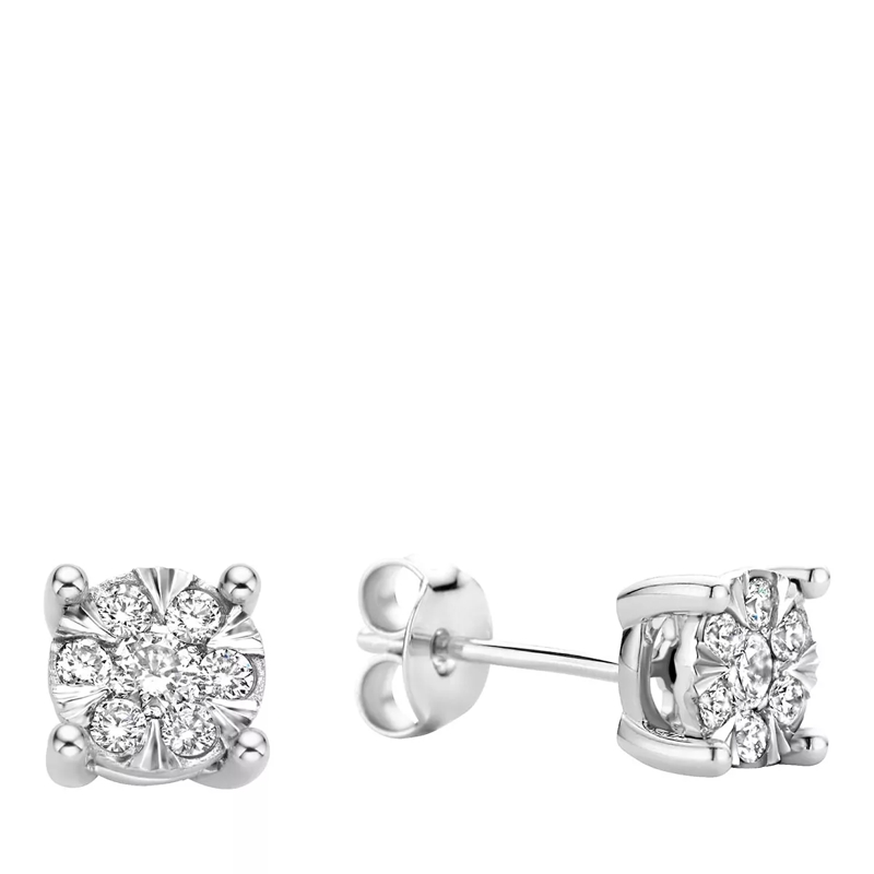 Isabel Bernard Boucles d'oreilles à tige De la Paix Hanaé 14 karat ear studs | diamond 0.28 White gold