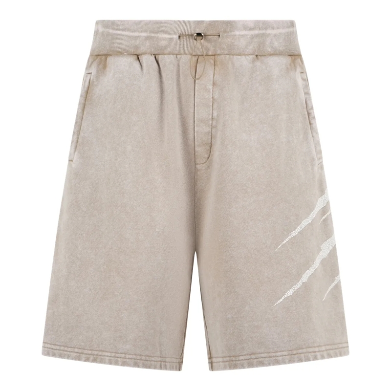 Plein Sport Shorts Washed Shorts Crackle Scratch beige