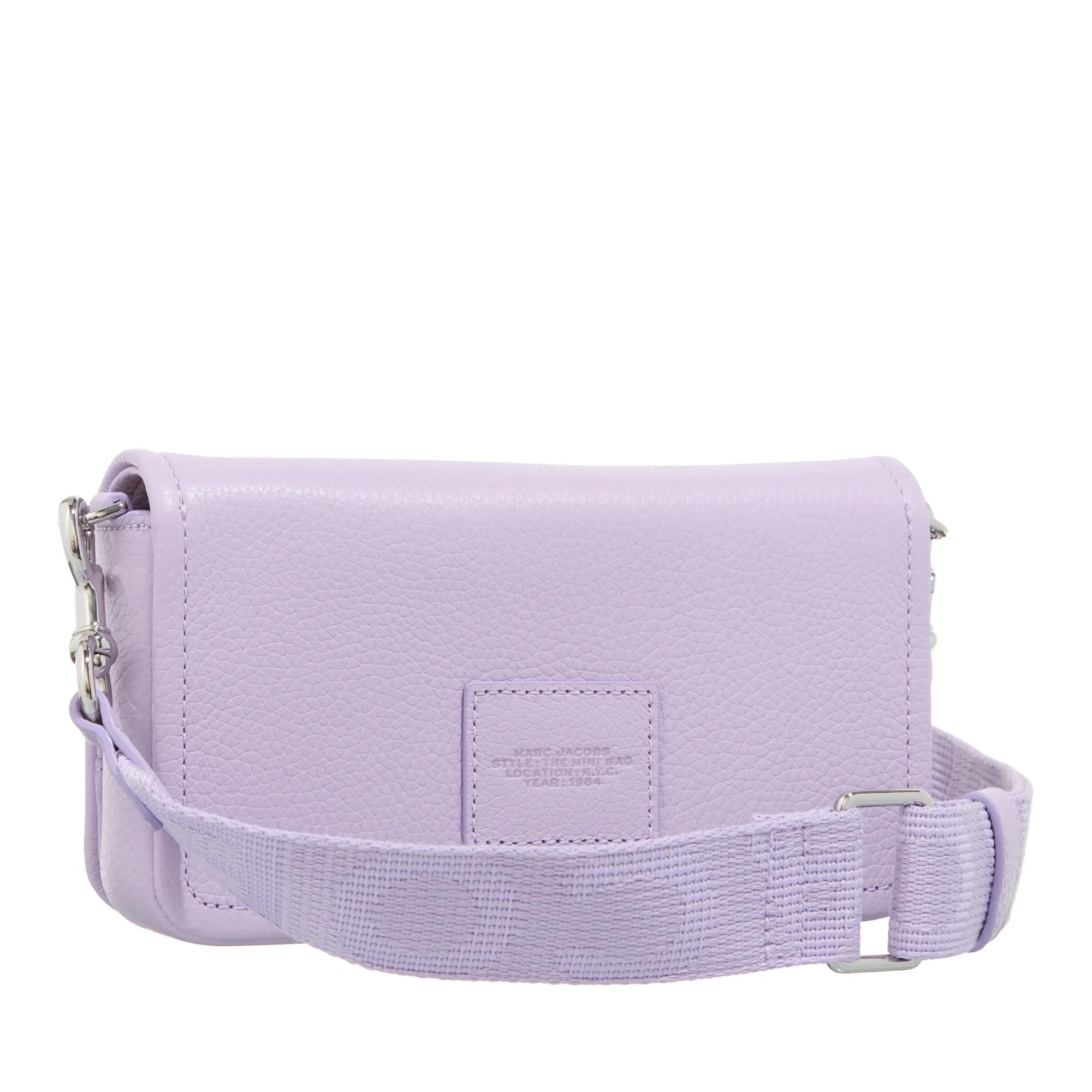 Marc Jacobs Mini Tas Lila Leer Magnetische Sluiting Purple Dames