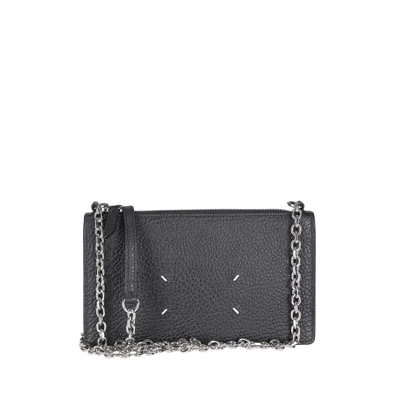 Maison Margiela Geldbörse Portacarte Zipped Wallet On Chain Black