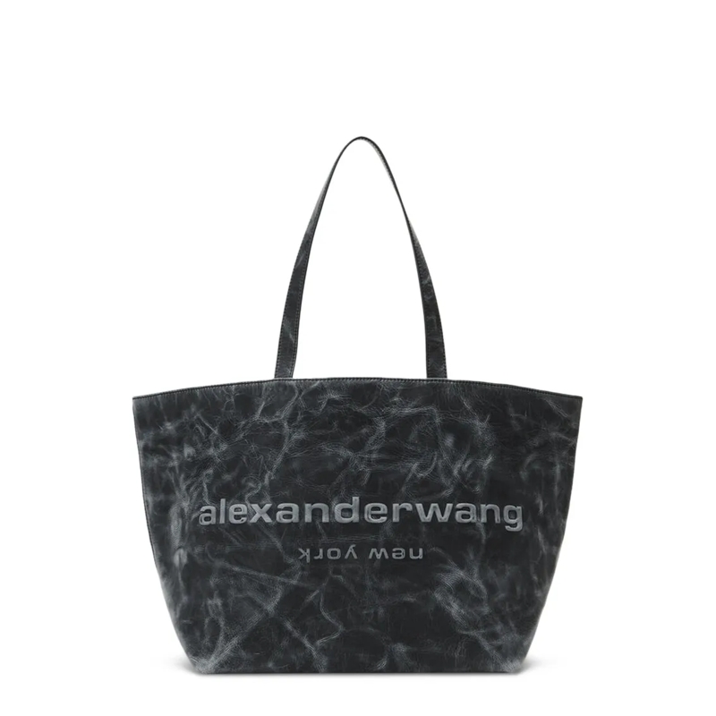 Alexander Wang Fourre-tout Structured Black Tote With Minimalist Design Black