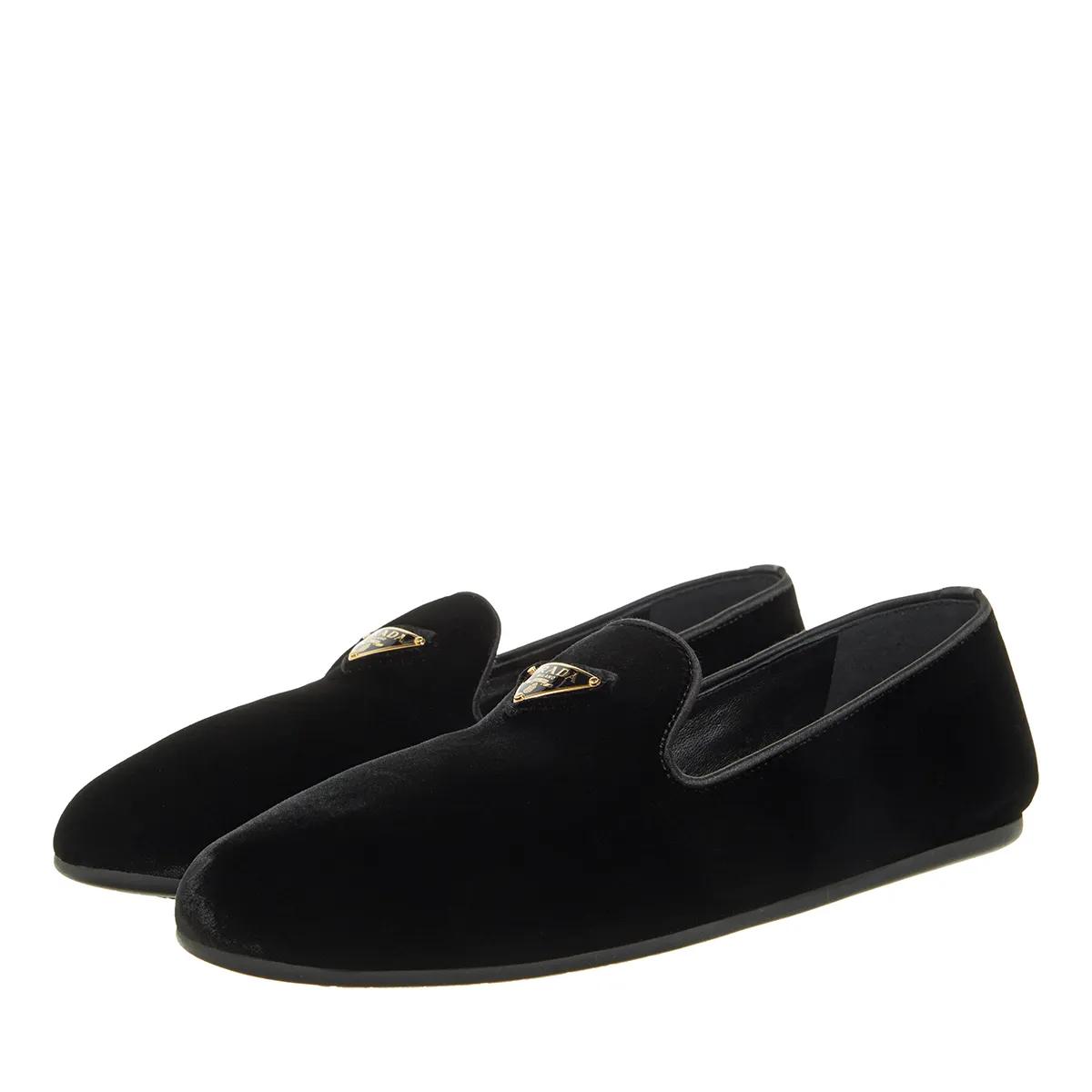 Prada Loafers & Ballerinas - Pantofole Velluto - Gr. 38 (EU) - in Schwarz - für Damen