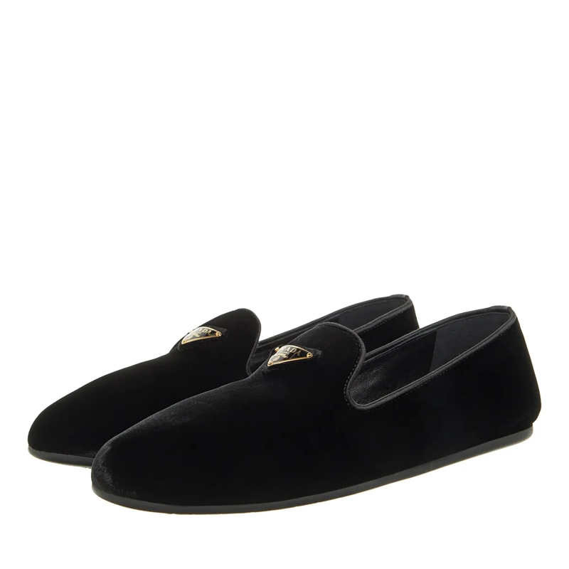 Prada Loafer Pantofole Velluto Black