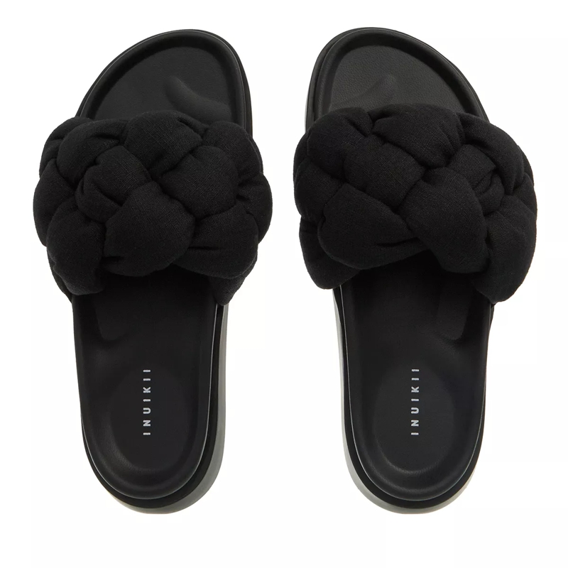 INUIKII Slides Oversized Lino Braid Black(Image 4)