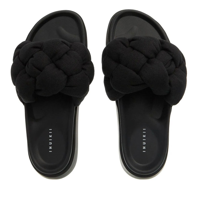 INUIKII Slipper Oversized Lino Braid Black(Image 4)