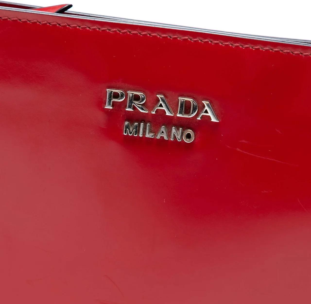 Thumbnail - Prada Hobo Bags - Spazzolato Sidonie Chain Crossbody - Gr. unisize - in Rot - für Damen