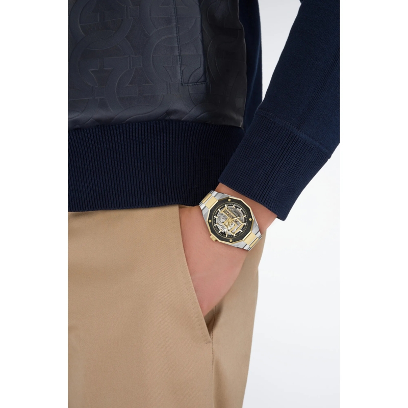 Salvatore Ferragamo Automatikuhr Mechanische Analoguhr Versilia Automatic Skeleton silber(Image 2)