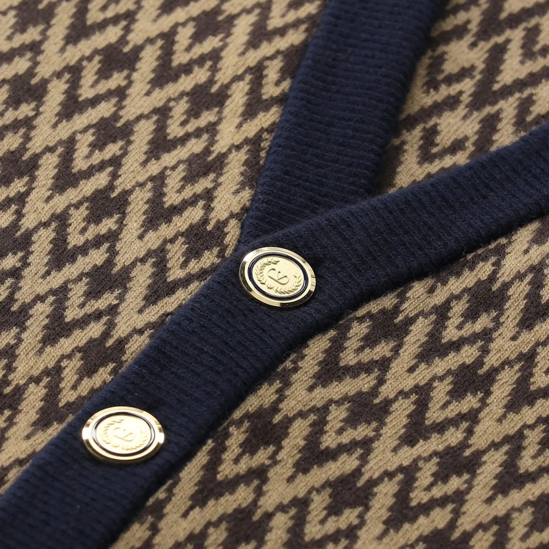 Valentino Garavani Strickjacke Strickjacke aus Schurwolle braun(Image 3)