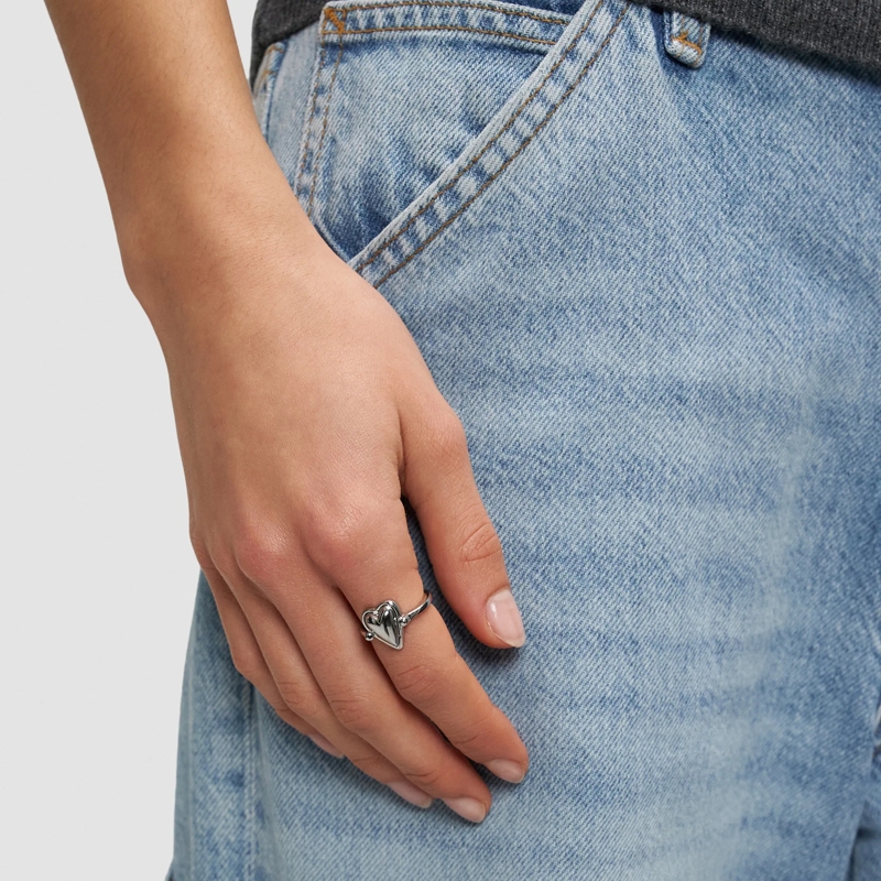 Liebeskind Berlin Ring Edelstahl Metal Heart silber(Image 2)