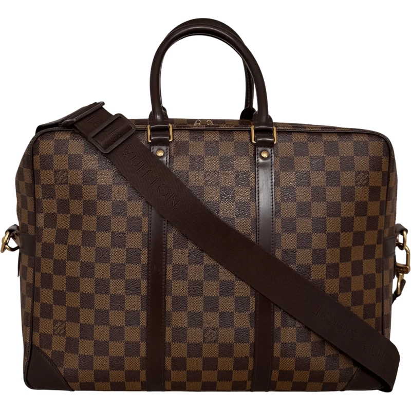 Louis Vuitton Businesstasche Louis Vuitton Porte Documents Voyage GM Damier Ebe braun