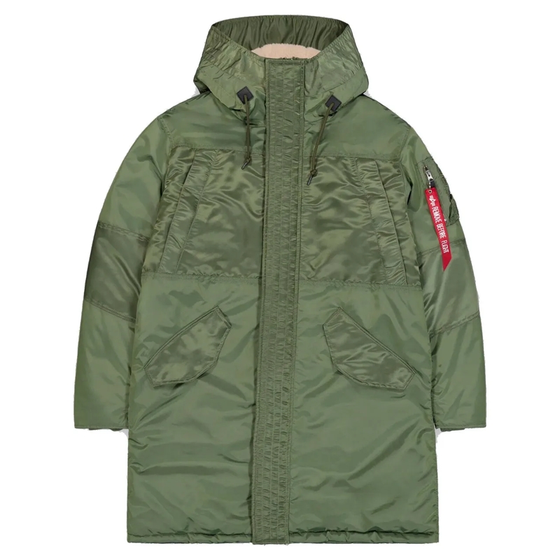 Alpha Industries Doudoune Giacca Field Parka Sage Green mehrfarbig