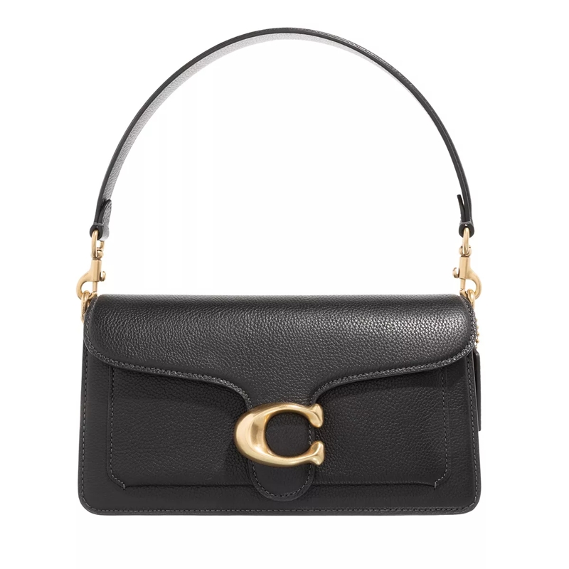 Coach Satchel Polished Pebble Leather Tabby Shoulder Bag 26 Refr Black