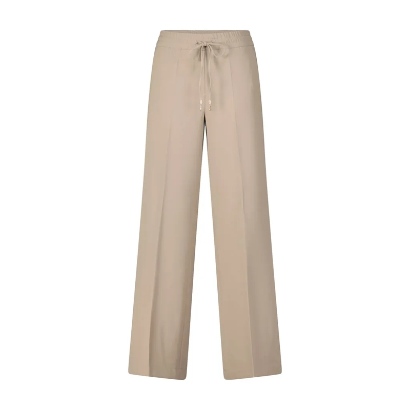 Cambio Freizeithose Stoffhose mit weitem Bein Braun