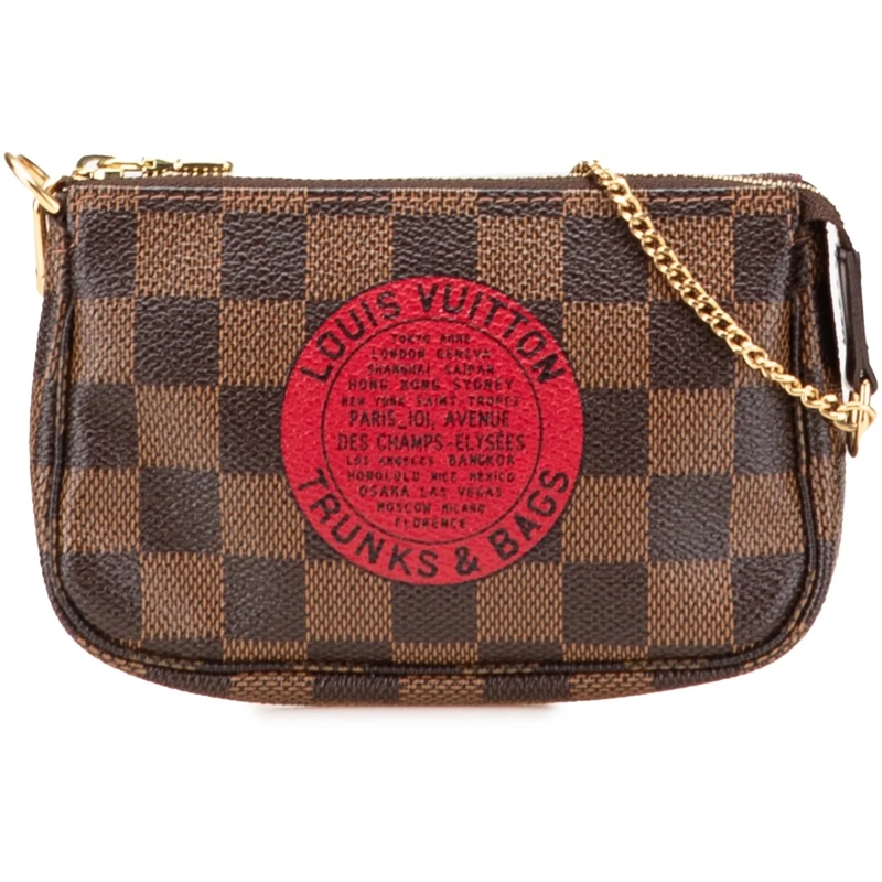 Louis Vuitton Tote Damier Ebene Trunks and Bags Mini Pochette Accesso braun