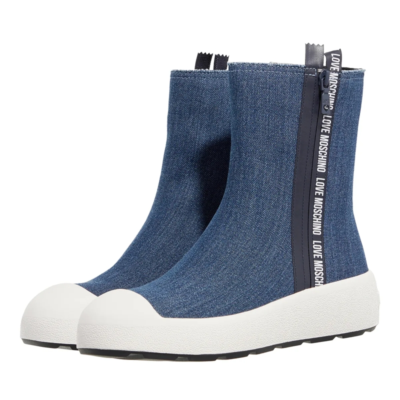 Love Moschino High-Top-Sneaker Race Love Sneakers Donna Azzurro