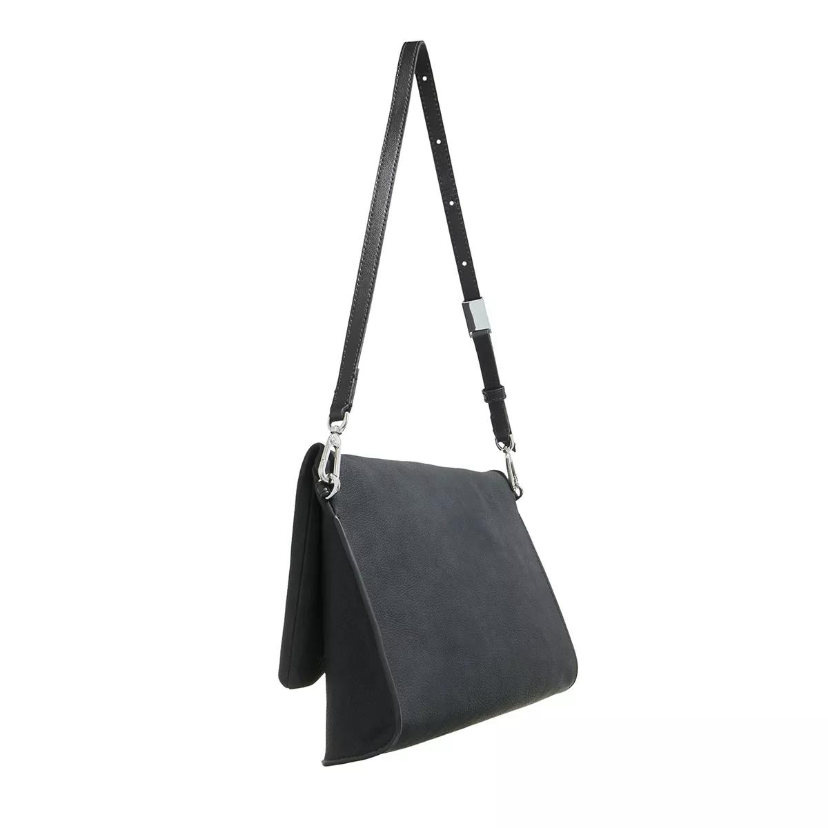 Calvin Klein Pochettes Ck Fold Shoulder Bag in zwart