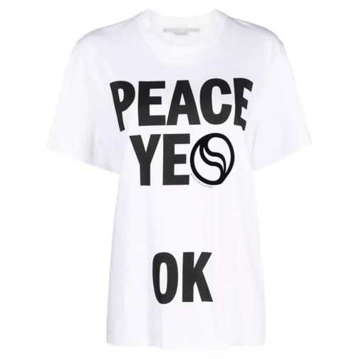 Stella McCartney White Peace T-Shirt White 