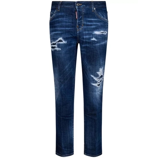 Dsquared2 Blue Cotton Blend Jeans Blue Jeans