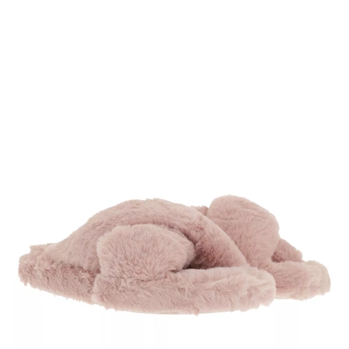 Ted Baker Lopply Faux Fur Cross Over Slipper Dusky Pink Hausschuh