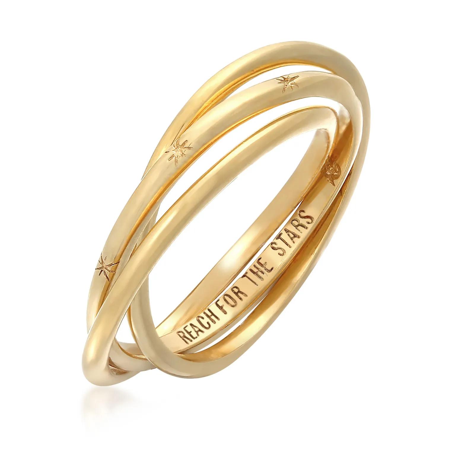 Haze & Glory Ringe - Ring Wickelring - Reach for the Stars 375 Gelbgold - Gr. 58 MM - in Gold - für Damen