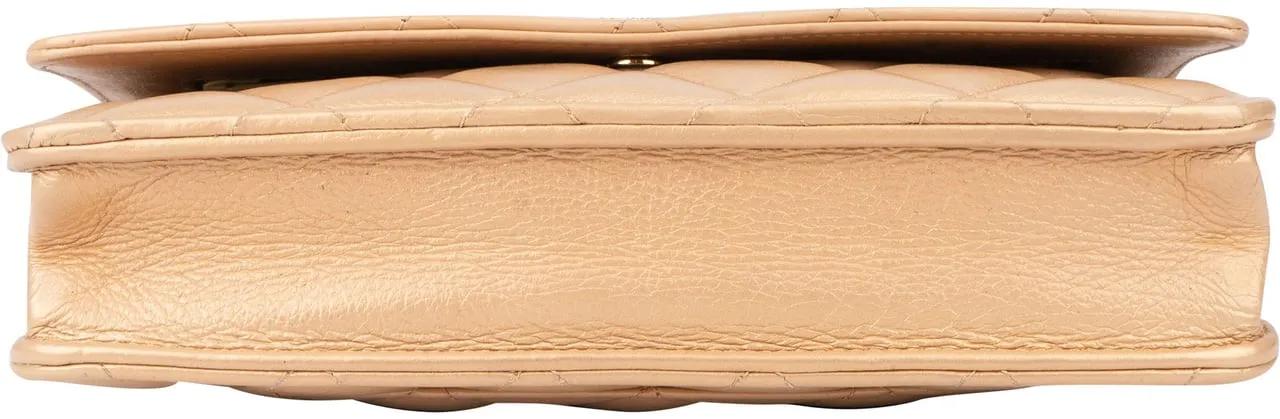 Thumbnail - Chanel Crossbody Bags - Chanel Golden Quilted Lambskin Coco Wallet On Chai - Gr. unisize - in Orange - für Damen