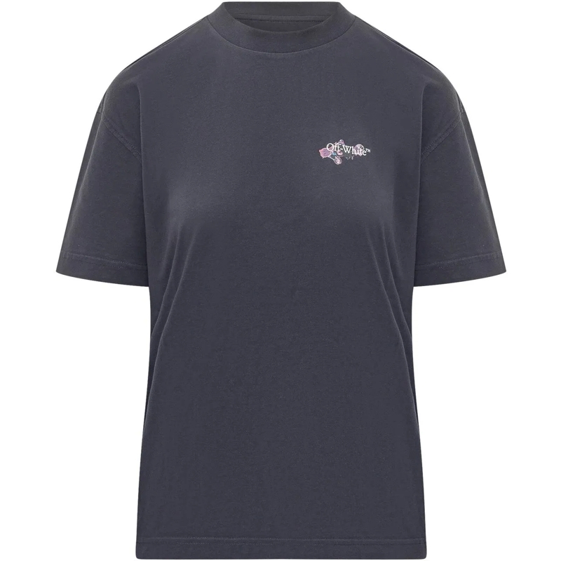 Off-White T-shirt T-Shirt Grafica Acquarello dunkelgrau