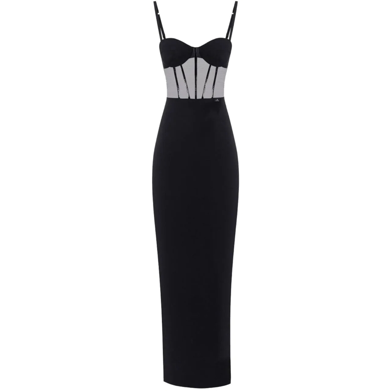 Elisabetta Franchi Robe longue Dresses Black schwarz