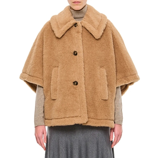 Max Mara Umhang Tenebre4 Teddy Cape Brown