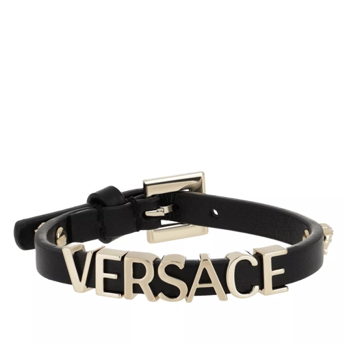 Versace Logo Metal Bracelet Nero/Oro Chiaro Armband