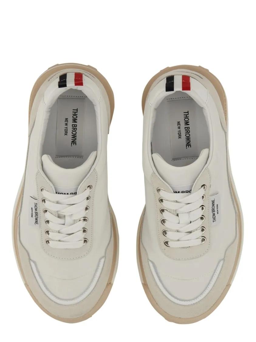 Thumbnail - Thom Browne Low-Top Sneaker - Sneaker In Pelle - Gr. 37 (EU) - in Beige - für Damen