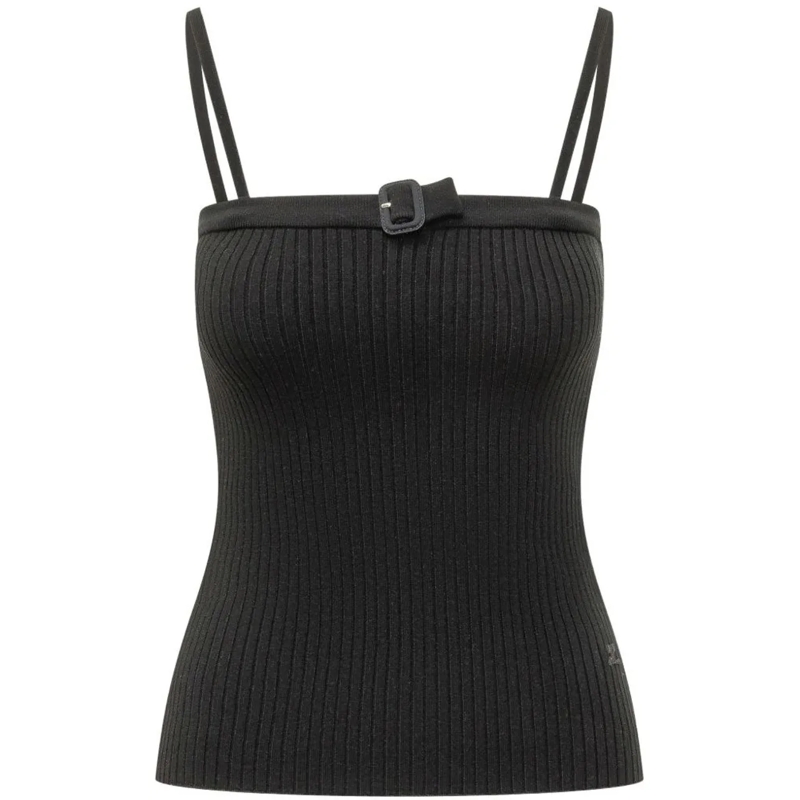 Courrèges Top Top Black schwarz