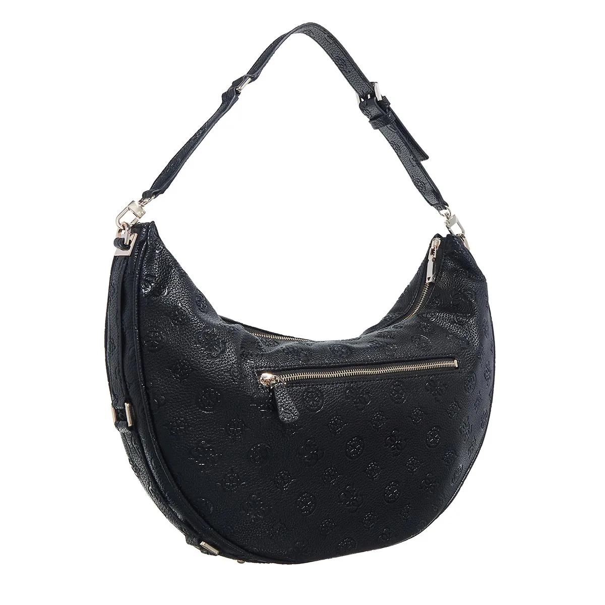 Guess Zwarte polyethyleen schoudertas met verstelbare band Black Dames