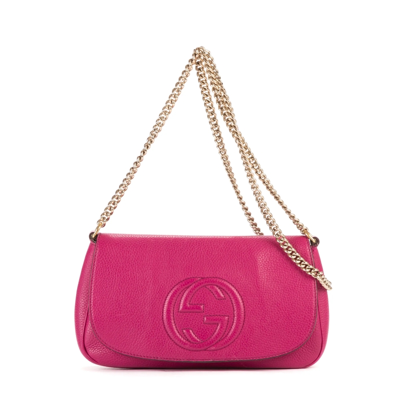 Gucci Crossbody Bag Soho Chain Crossbody pink