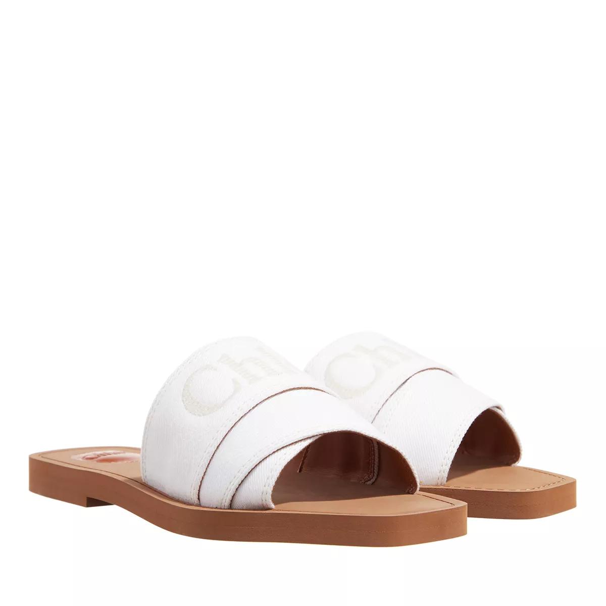 Chlo Woody Flat Mule Snow White Slide