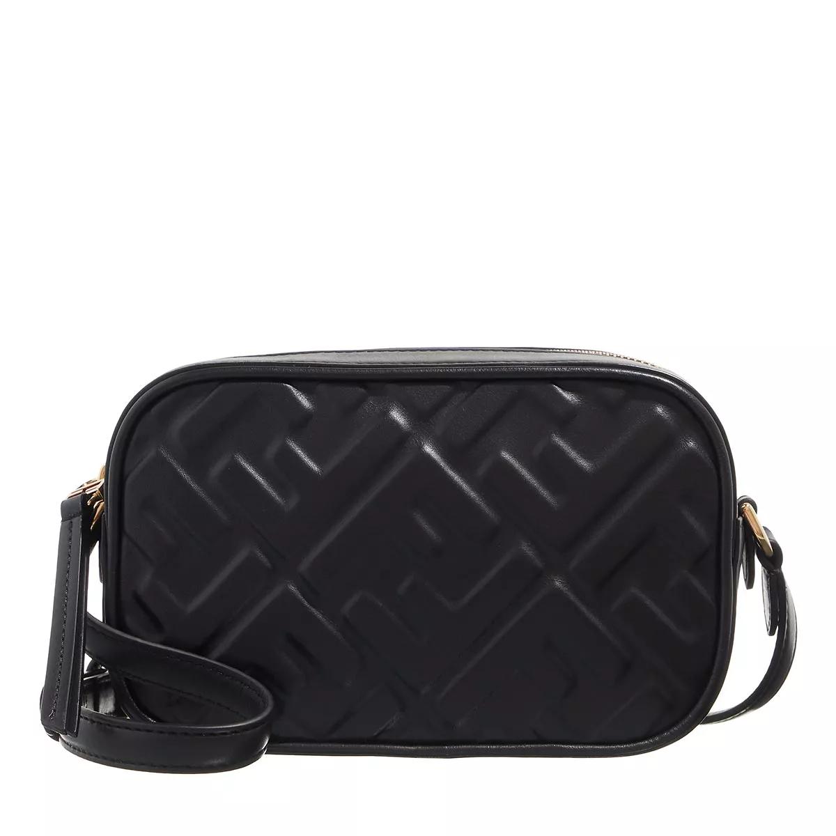 Fendi Camera Case Leather Black Camera Bag