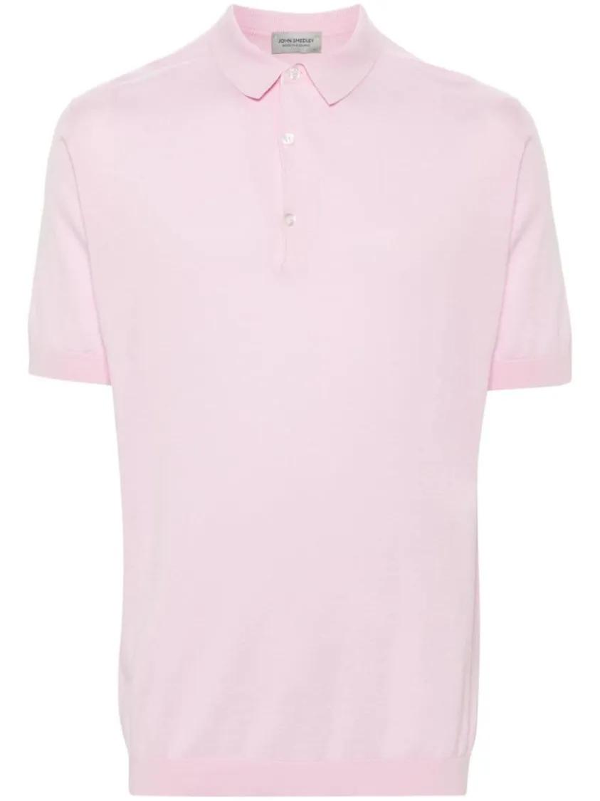 John Smedley - Pink Cotton Polo Shirt - Größe XL - pink