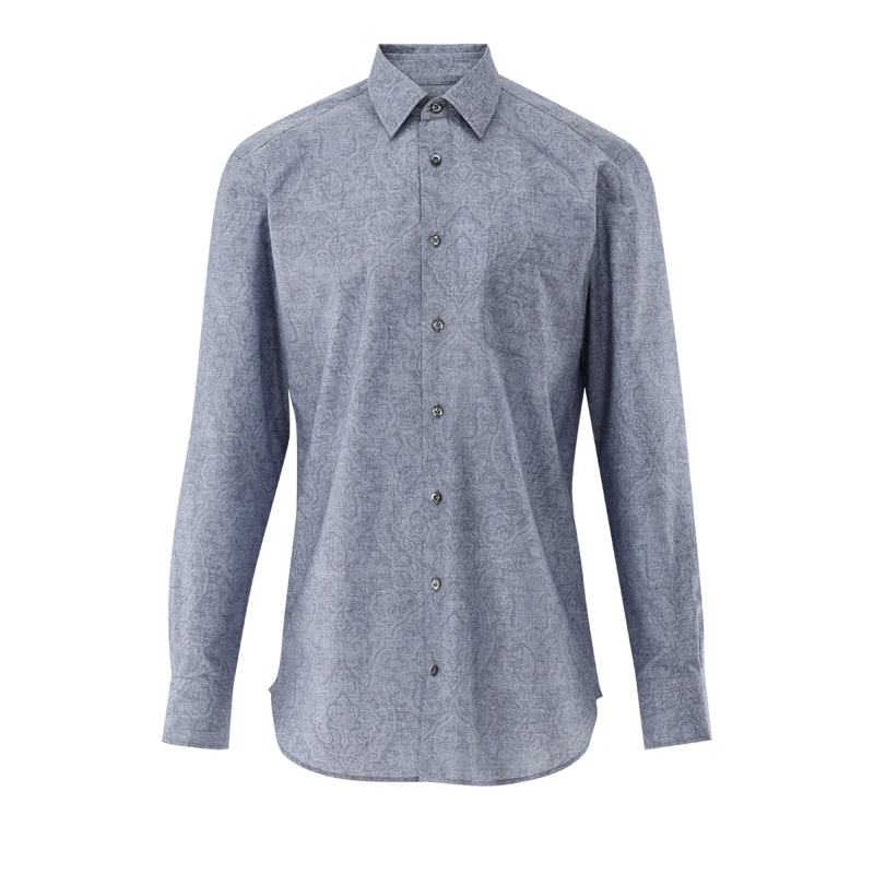 VAN LAACK Hemd Hemd Comfort Fit Druck blau