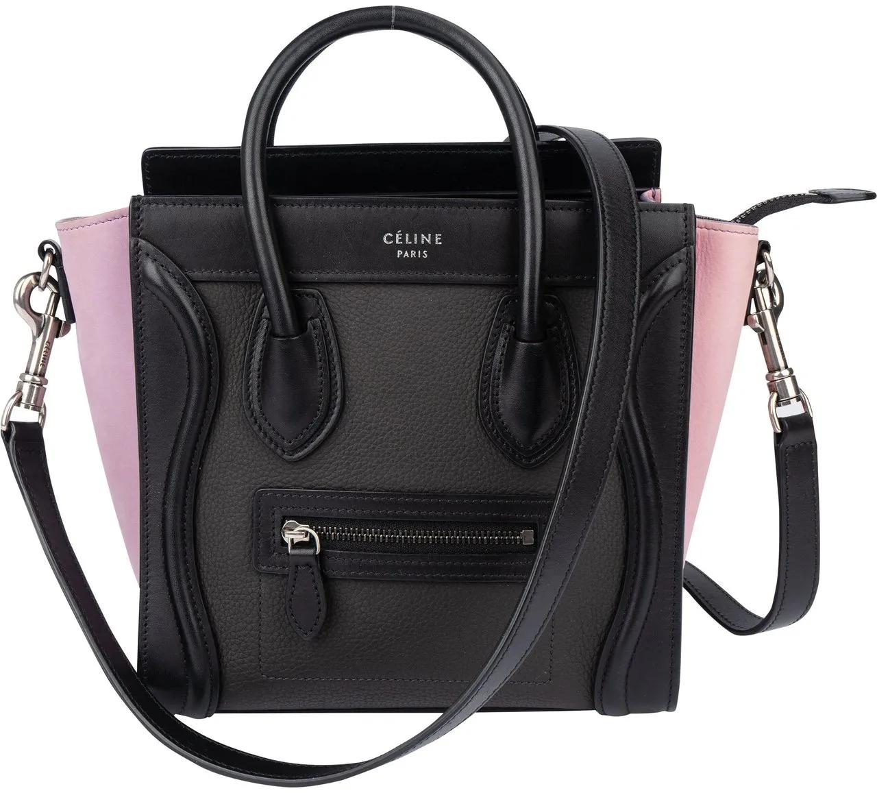 Celine Crossbody Bags - Celine Tricolor Leather Luggage Handbag - Gr. unisize - in Schwarz - für Damen