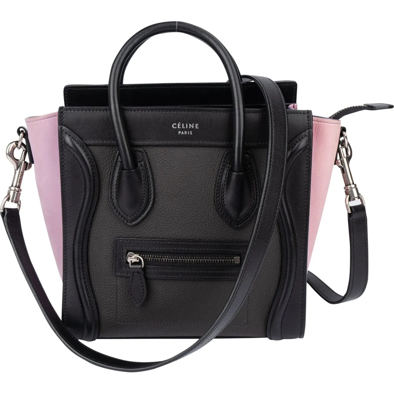 Celine Tote Celine Tricolor Leather Luggage Handbag schwarz
