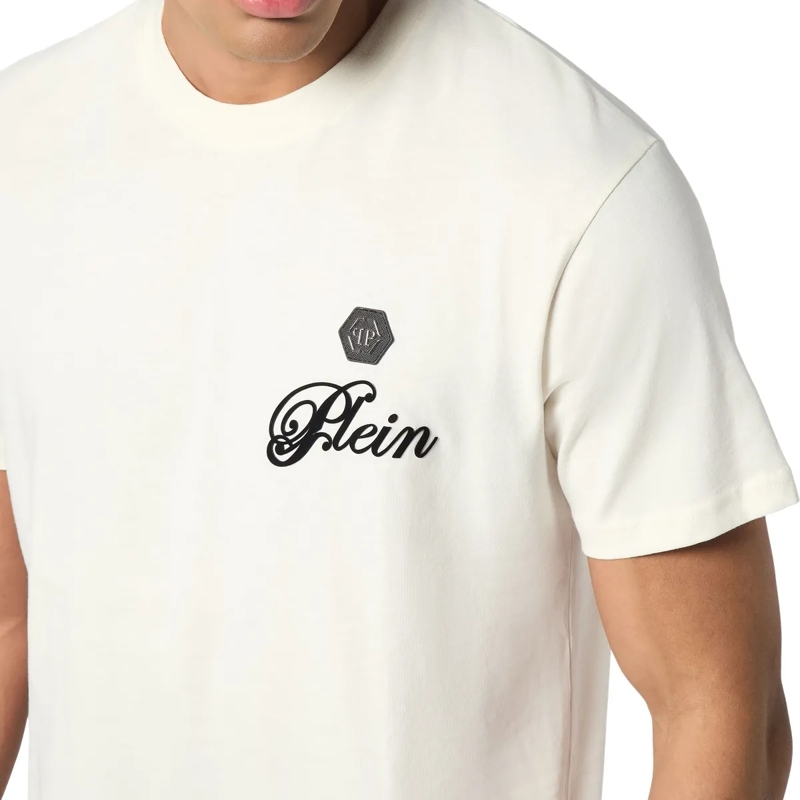 Philipp Plein T-Shirt T-Shirt Rundhalsausschnitt Ss Signature weiss(Image 5)