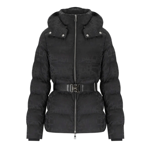 Elisabetta Franchi Daunenjacken ELISABETTA FRANCHI SCHWARZE WATTIERTE JACKE MIT GÜ schwarz