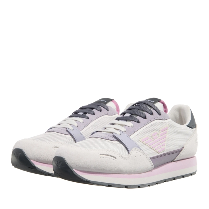 Emporio Armani Sneaker Wht L.Gry Rose D.Gry Low Top Sneaker