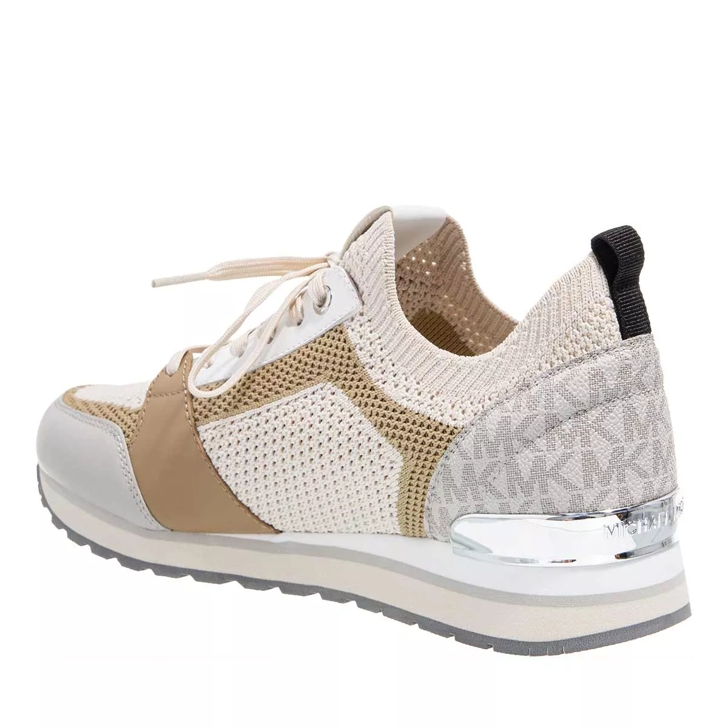 Michael michael kors billie metallic leather and satin sneaker clearance