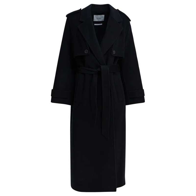 Ivy & Oak Veste de transition Classic Trench Coat With Belted Waist Black